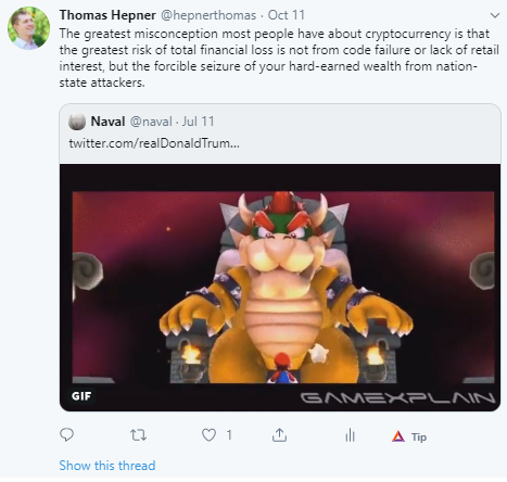  Nation-states are Bitcoin’s “final boss”. 